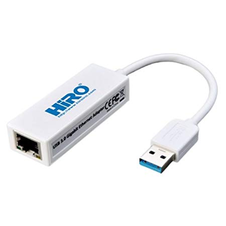 HiRO H50224 USB 3.0 10/100/1000 Gigabit Ethernet Adapter Windows 10 8.1 8 7 32-bit 64-bit Mac OS X 10.6 to 10.10 Compatible