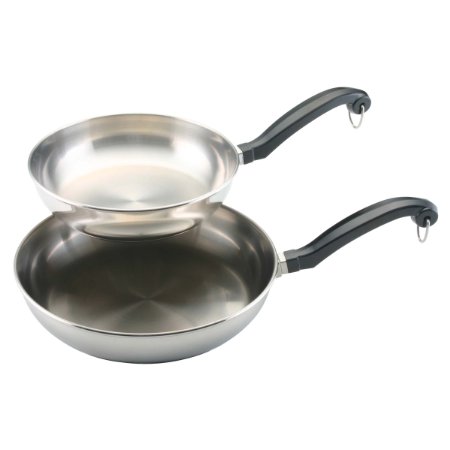 Farberware Classic Stainless Steel 8-Inch and 10-Inch Twin Pack Skillet Set