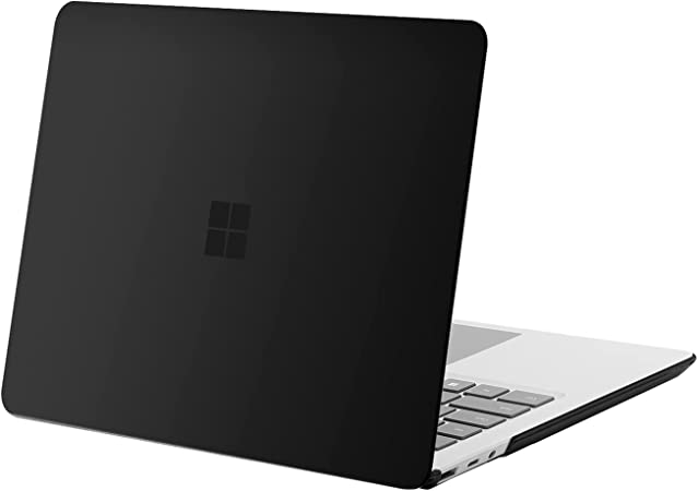 MOSISO Case Compatible with Surface Laptop 5/4/3 13.5 inch 2022 2021 2019 Release with Metal Keyboard (Models: 1951 & 1868), Protective Plastic Hard Shell Case Cover, Black