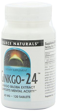 Source Naturals Ginkgo-24 Biloba Extract 40mg, 120 Tablets