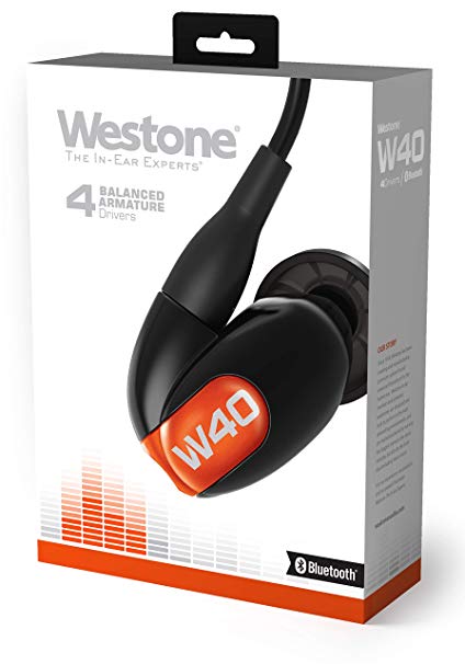 Westone W40 with Bluetooth Cable Four-Driver True-Fit Earphones with High Definition Silver MMCX Cable