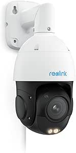 REOLINK 4K UHD PoE PTZ Camera for Outdoor Security, PoE IP Home Surveillance, 5X 3D Optical Zoom, Auto Tracking, AI Detection, Color Night Vision, Up to 256GB microSD Card (Not Included), RLC-823S1