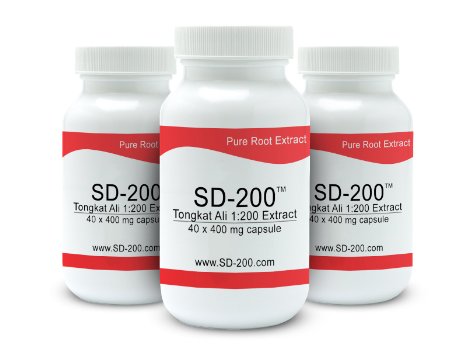 9733 3 Bottles of SD-200 at 30 Off Limited Quantity 9733 Genuine Tongkat Ali Extract 2001  Natural Testosterone Booster  Tongkat Ali Is Also Known As Longjack or Eurycoma Longifolia Jack