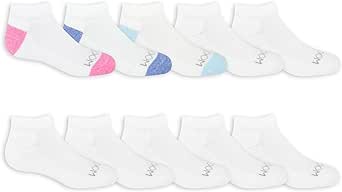 Fruit of the Loom Girls' Everyday Soft Low Cut Socks (10 Pack)