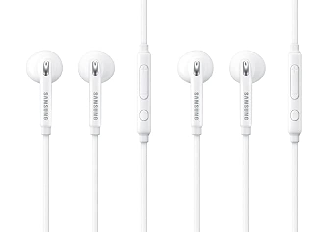 Samsung OEM Wired In-Ear Headphones with 3.5mm Jack with Mic (White, Set of 2)