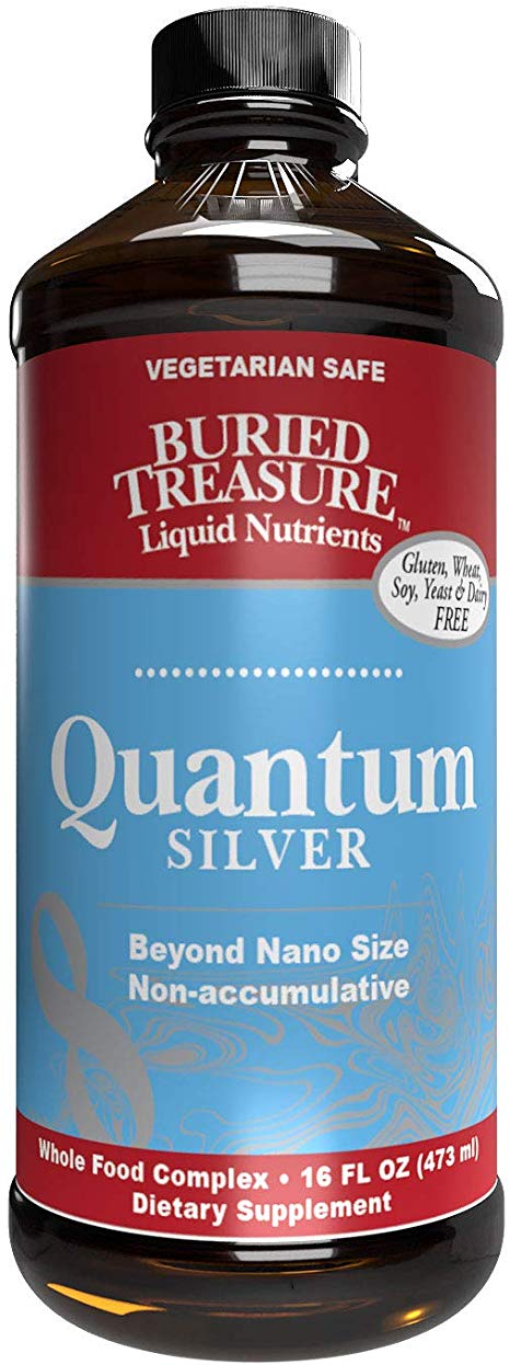 Quantum Silver Nano Particle Non Accumulative Liquid Silver Supplement Immune System Support, 16oz