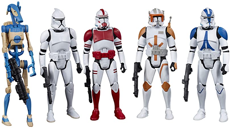 Star Wars Celebrate The Saga Toys Galactic Republic Figure Set, 3.75-Inch-Scale Collectible Action Figure 5-Pack for Kids Ages 4 and Up