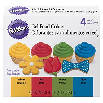 Wilton 601-5581 4 Piece Primary Color Gel Icing Set