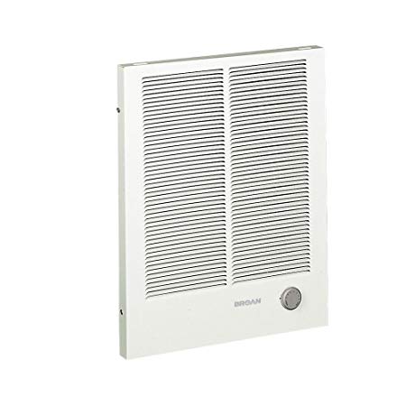 Broan 198 High Capacity Wall Heater, 2000/4000 Watt 240 VAC, White Painted Grille