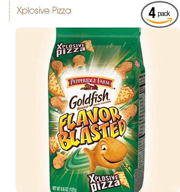 Pepperidge Farm, Goldfish, Flavor Blasted, XPlosive Pizza, 6.6oz Bag (Pack of 4)