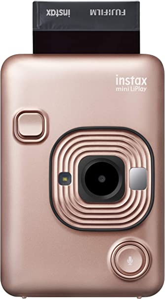 instax Mini Liplay 2-in-1 Hybrid Instant Photo Camera and Printer with 2.7 inch LCD Screen, Mini Film Format, Blush Gold