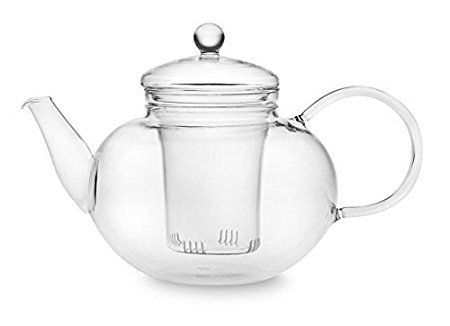 UEndure Tea Infuser Glass Teapot for Loose Leaf Tea, Tea Kettle with Strainer, Perfect for High Tea or an Afternoon Tea Party, Great with Green, Rooibos & Herbal Teas, 27 oz