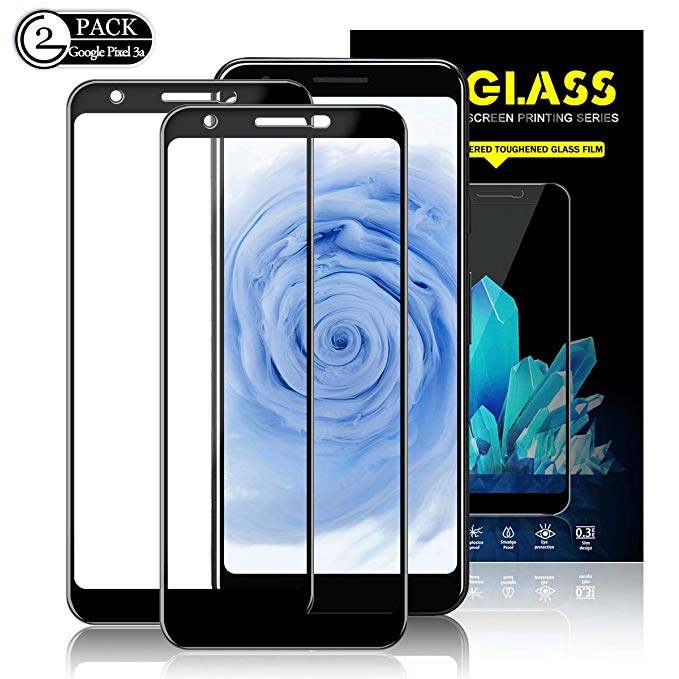 Google Pixel 3a Screen Protector by YEYEBF, [2 Pack] Tempered Glass Screen Protector [HD-Clear][3D Touch][Bubble-Free][Case-Friendly][Anti-Scratch] Screen Protector Glass for Google Pixel 3a