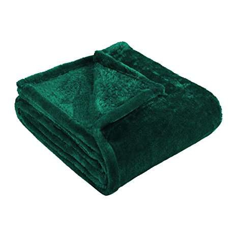 Superior Ultra-Plush Fleece Blankets, Thick, Cozy, and Warm Premium Quality Fleece, Velvety Soft Bed Blankets and Throws - 50" x 60" Throw Blanket, Evergreen