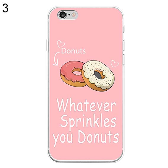 Lastnight Donuts Pattern English Letters Cover Case for Apple iPhone 7 6 6s Plus 5 5s 4 For Samsung S4 S5 S6 S7 Edge Plus Note 4 - 3# for iPhone 4/4S