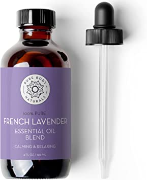 French Lavender Essential Oil Blend, 4 fl oz - for Aromatherapy, Soap Making, and DIY Skin and Hair Products - by Pure Body Naturals