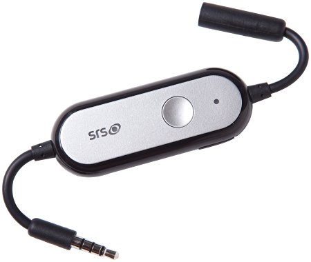 SRS Labs iWOW HD-Quality 3.5mm 3D Surround Sound Adaptor, Black/silver