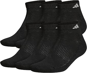 adidas Men's Athletic Cushioned Low Cut Socks with Arch Compression for a Secure Fit (6-Pair)