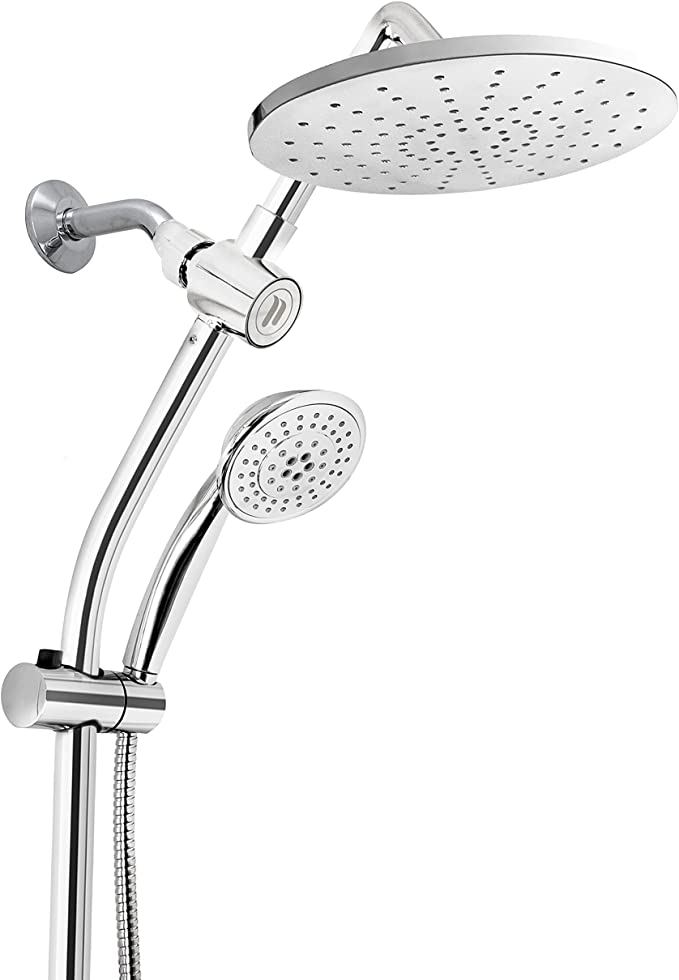 Niagara Conservation Water-Efficiency ShowerRail Kit with 1.75 GPM 9 inch Rain Showerhead and 1.75 GPM 5-Spray Handshower in Chrome, N99SR17CH