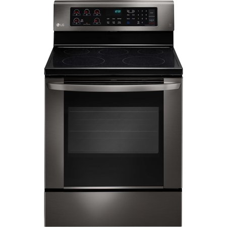 LRE3061BD 30 6.3 cu.ft. Electric Single Oven Range with 5 Elements  Fan Convection and EasyClean Technology  in Black Stainless Steel"