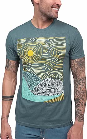 INTO THE AM Men's Graphic Tees S - 4XL Cool Lightweight Fitted Printed Design T-Shirts Nature