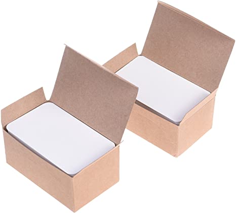 BCP 200pcs White Color Paper Message Business Gift Card Word Card 3.5 x 2 inches (White)