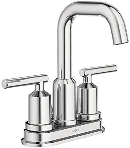 Moen WS84228 Gibson Two-Handle High Arc Bathroom Faucet, Chrome