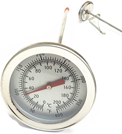 Qiorange Probe Thermometer Stainless Steel Food Cooking Oven Kitchen Fryer Barbecue BBQ 50°F to 400°F (0°C - 200°C)