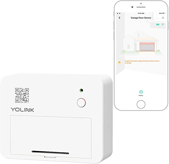 Smart Garage Door Sensor, YoLink 1/4 Mile World's Longest Range Wireless Garage Door Sensor Works with Alexa IFTTT, Smartphone Monitoring App Alerts Open Reminder Home Security, YoLink Hub Required