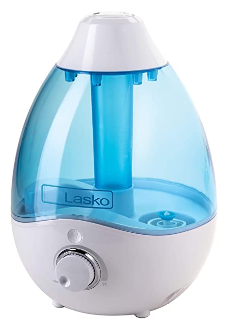 Lasko UH200 Ultrasonic Cool Mist Humidifier 2.8L for Quiet Soothing Humidity for Baby Nursery, Bedroom and Home with Auto Shut-Off, 7-Color Nightlight and Essential Oil Tray, Lasts Up to 60 Hours
