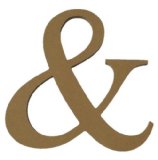 10 Unfinished Wooden Ampersand and Letter