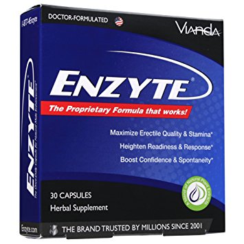 Enzyte Male Enhancement Supplement Pills | Doctor-Formulated with Asian Ginseng Root, Horny Goat Weed, Ginkgo Biloba, Grape Seed Extract & More - Enhance Performance Quality, Stamina, Arousal, & Response - Third-Party Tested for Purity & Potency - 1 Month Supply (30 Capsules)
