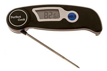Perfect Cook - Digital Instant read Thermometer with Foldable stainless steel probe, Best for Food, Meat, Cooking, BBQ, Poultry, Grill Food, Oven, Candy & More