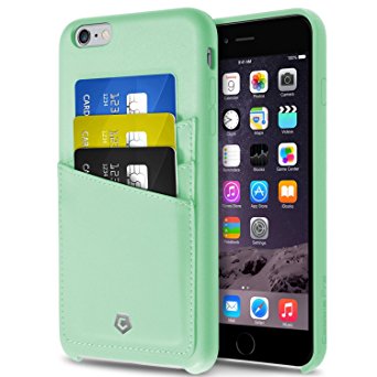 iPhone 6S Plus Case, Cobble Pro Premium Handcrafted [Ultra Slim] Leather Back Case Cover with ID Credit Card Slot Holder for Apple iPhone 6S Plus / iPhone 6 Plus (5.5"), Mint Green