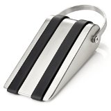 SleekStopper Decorative Stainless Steel Door Stopper with Rubber Treads and Metal Handle
