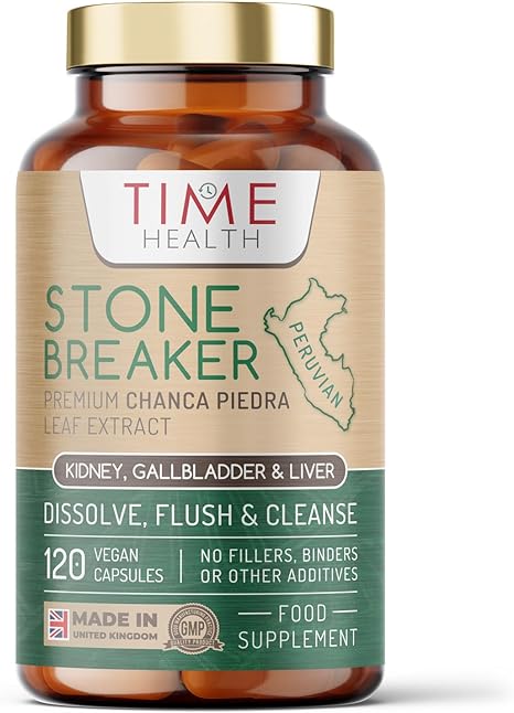 New: Stone Breaker - Chanca Piedra - 120 Capsules - Peruvian Source - Kidney & Liver Support - Dissolve, Flush & Cleanse - Phyllanthus niruri - UK Made Supplement - GMP (120 Count (Pack of 1))