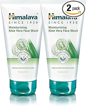 Himalaya Moisturizing Aloe Vera Face Wash ,Cleanses, Soothes and Nourishes Skin Protects Skin from Damage | Refreshes Dull, Tired Skin ,For Normal to Oily Skin- 150ml (Pack of 2)