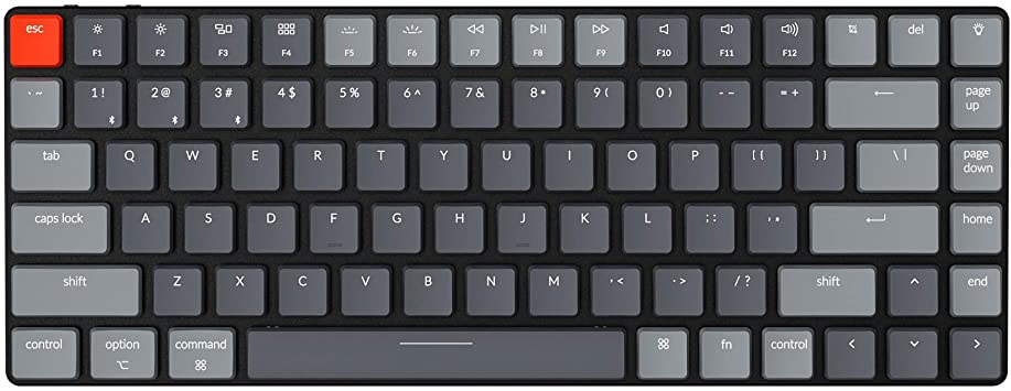 Keychron K3 Ultra-Slim Wireless Wired Mechanical Keyboard, Compact 84 Keys Bluetooth RGB LED Backlit for Mac Windows, Low Profile Gateron Brown Switch, Version 2