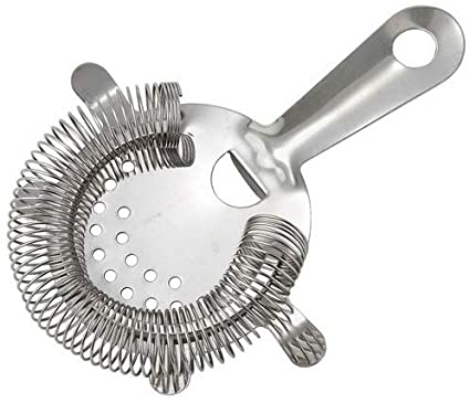 Winco Stainless Steel 4-Prong Bar Strainer, Gray