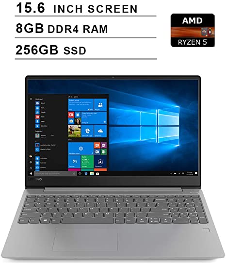 2020 Newest Lenovo Ideapad 330s 15.6 Inch Laptop (AMD Quad-Core Ryzen 5 2500U up to 3.6GHz, 8GB DDR4 RAM, 256GB SSD, AMD Radeon Vega 8, WiFi, Bluetooth, HDMI, Webcam, Windows 10 Home) (Grey)