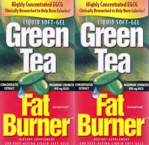 Applied Nutrition Green Tea Fat Burner with EGCG Single & Multi Pack (Two Bottles each of 200 Soft-Gels)