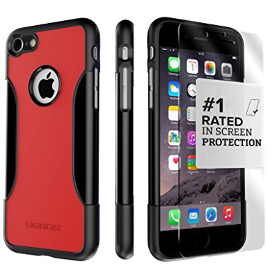 iPhone 7 Case, (Black Red) SaharaCase Protective Kit Bundle with [ZeroDamage Tempered Glass Screen Protector] Rugged Protection Anti-Slip Grip [Shockproof Bumper] Slim Fit - Viper