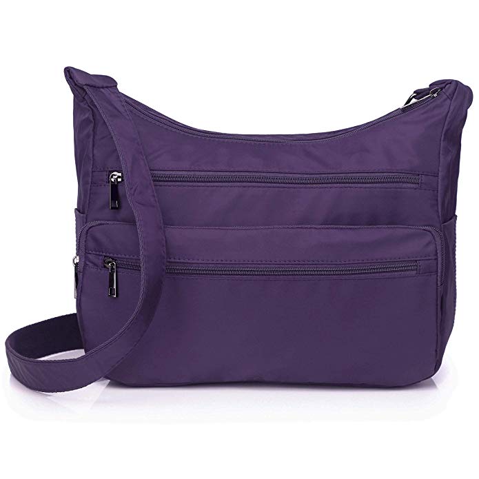 Crossbody Bag for Women Waterproof Messenger Shoulder Bag Casual Nylon Purse Handbag Multi Pocket Lightweight Travel Bag