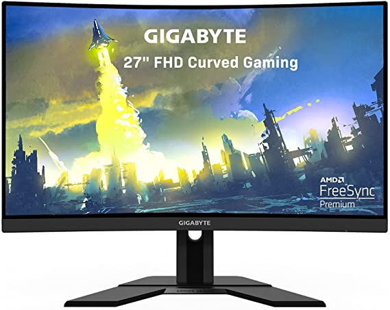 GIGABYTE G27FC A (27" 165Hz 1080P Curved Gaming Monitor, 1920 x 1080 VA 1500R Display, 1ms (MPRT) Response Time, 91% DCI-P3, FreeSync Premium, 1x Display Port 1.2, 2X HDMI 1.4)