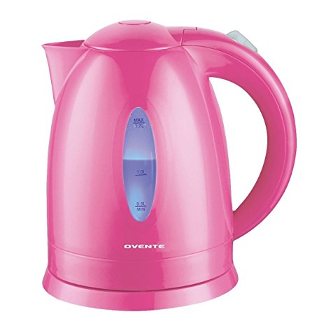 Ovente 1.7 Liter BPA Free Cordless Electric Kettle, Baby Pink (KP72P)