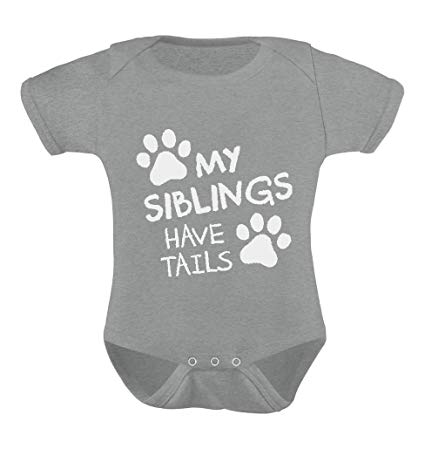 Tstars My Siblings Have Tails Funny One-Piece Infant Baby Bodysuit