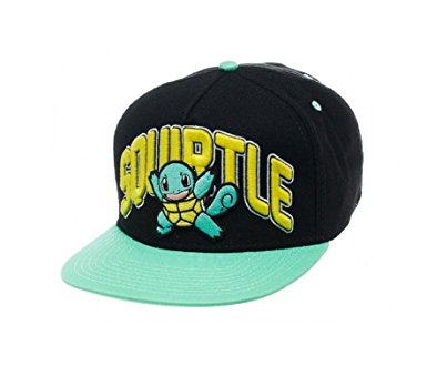 Pokemon Baseball Cap Squirtle Official Nintendo Game Boy Black Snapback