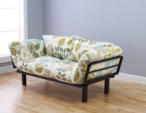 Futon Sofa Couch and Daybed or Twin Bed Size with 6" Mattress. Floral Futon Cover Is Perfect for Smaller Bedroom, Studio Apartment, Guest Room, Covered Outdoor Porch or Patio. This Is the Best Piece of Furniture Anywhere in Your Home or Office