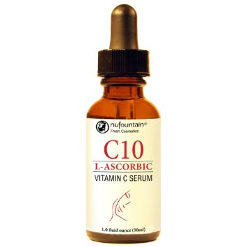 C10 from NuFountain 1 Fluid Ounce 10 Vitamin C Serum for a Youthful Glowing Complextion Made Fresh