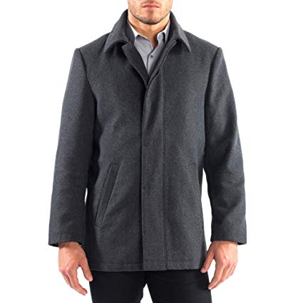 alpine swiss Vance Men’s Wool Blend Button Up Coat